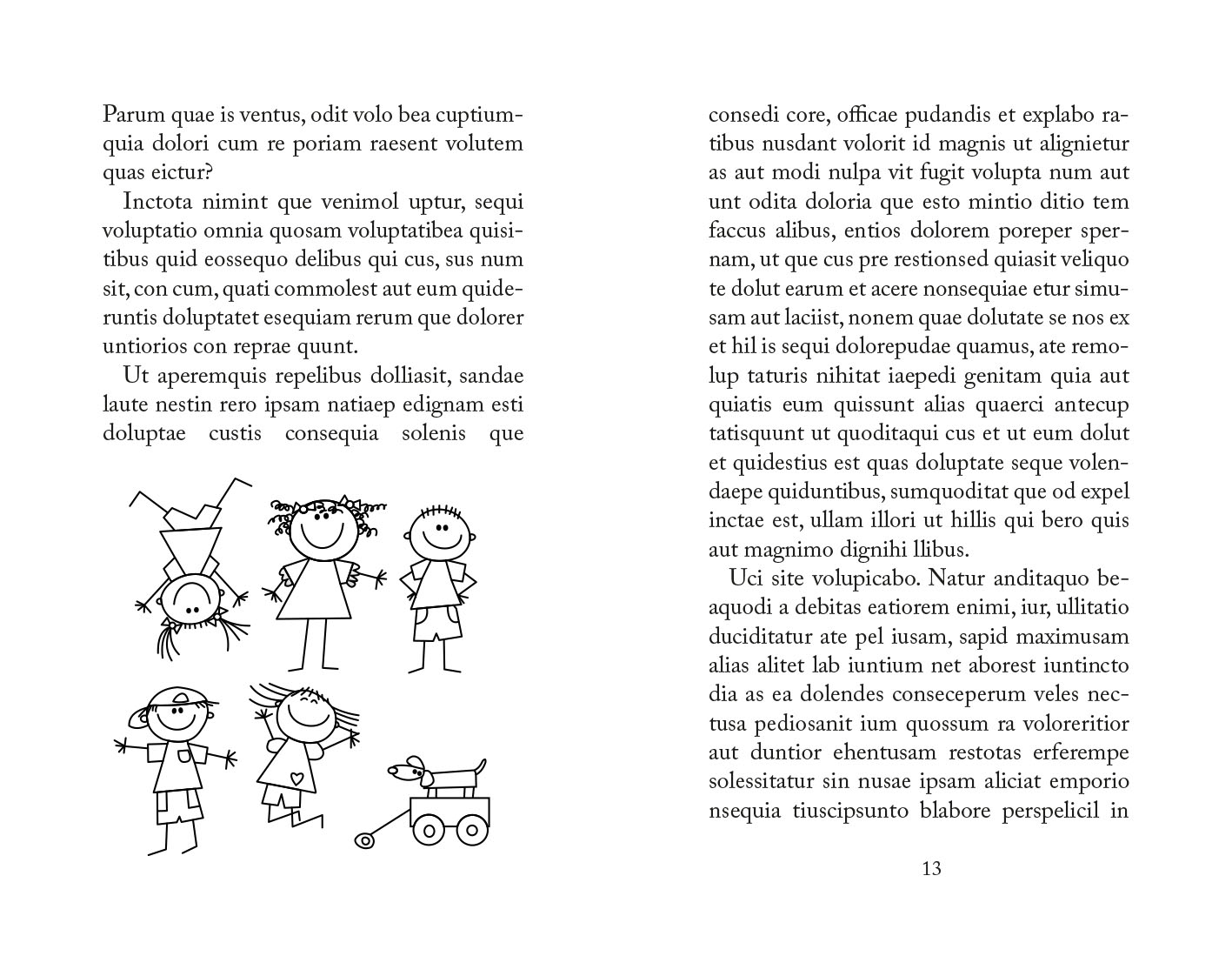Exempel underkapitel design barnbok variant lustig
