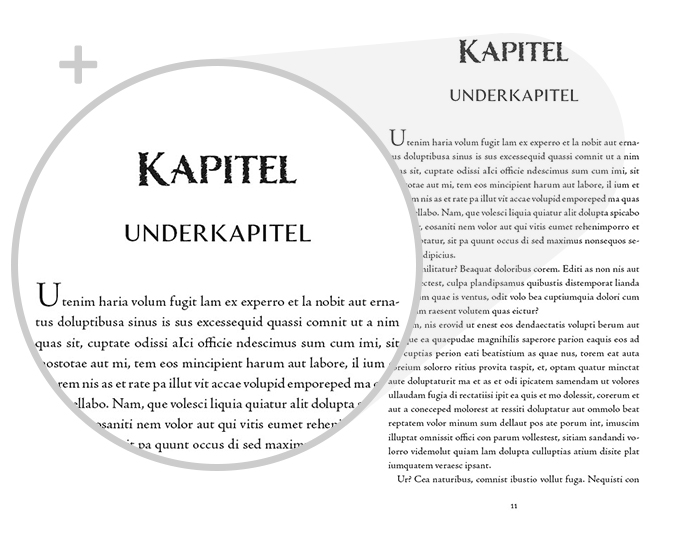 Exempel kapitel design fantasy variant individuell-förstoring