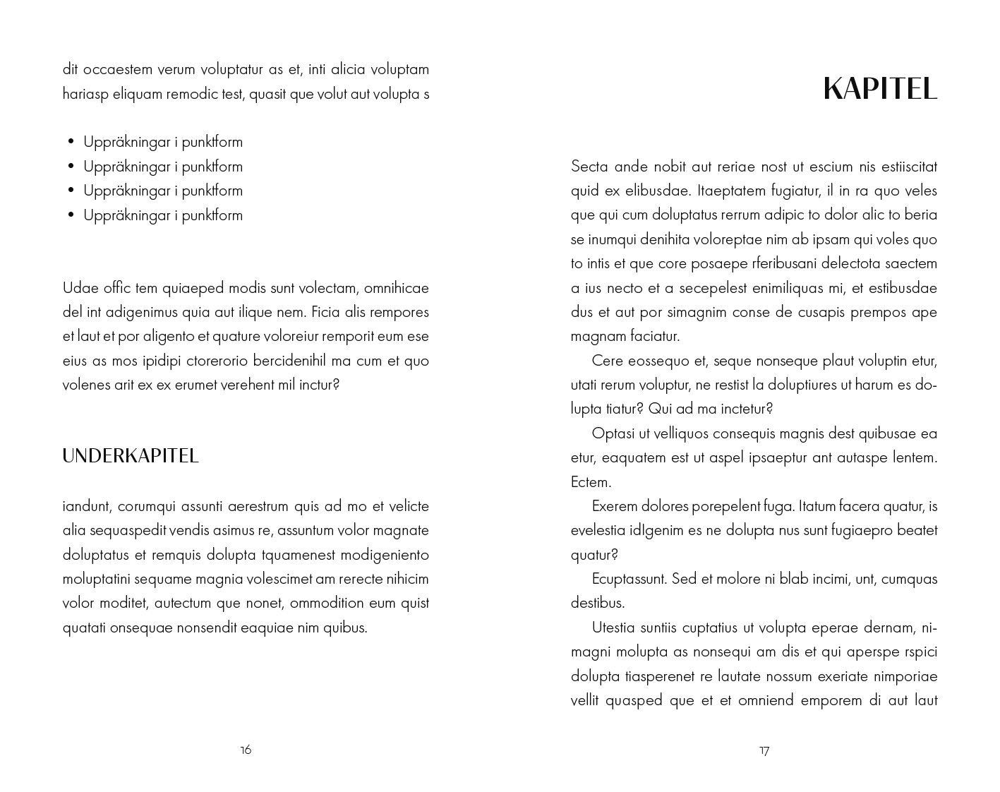 Exempel underkapitel design handbok variant individuell