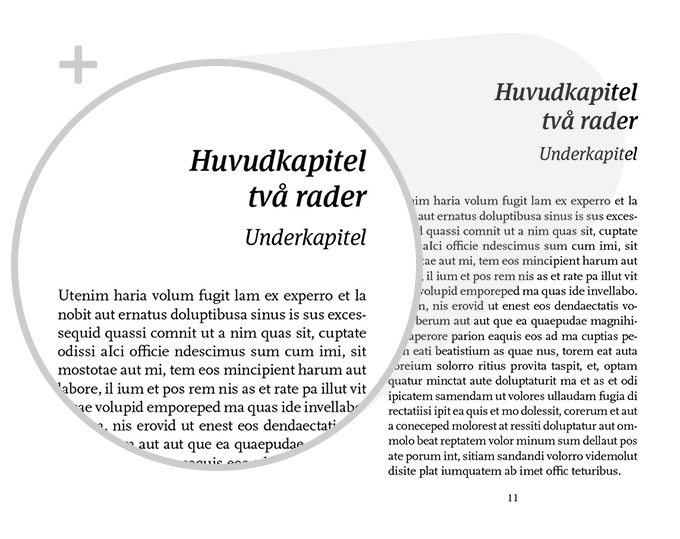 Exempel kapitel design skönlitteratur special variant klassisk