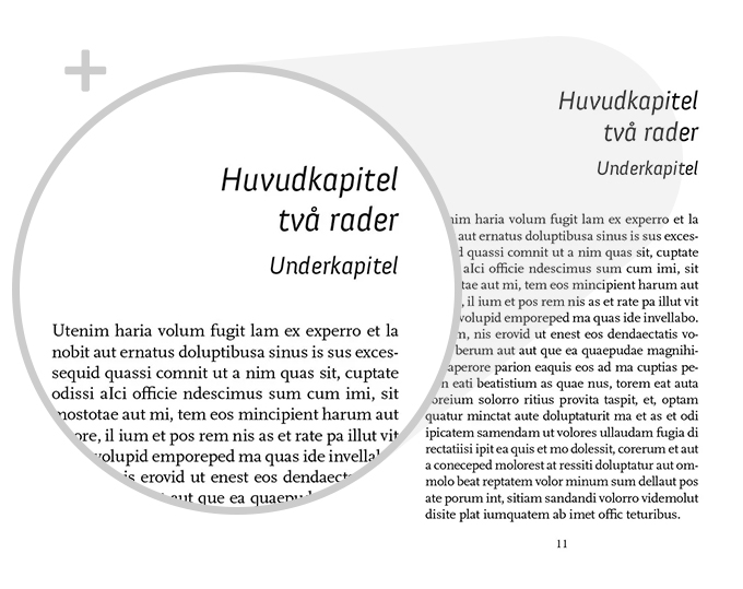 Exempel kapitel sida design skönlitteratur special variant modern-förstoring