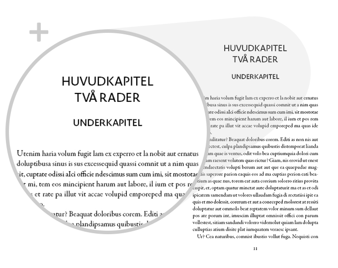 Exempel kapitel design skönlitteratur universal variant modern-förstoring