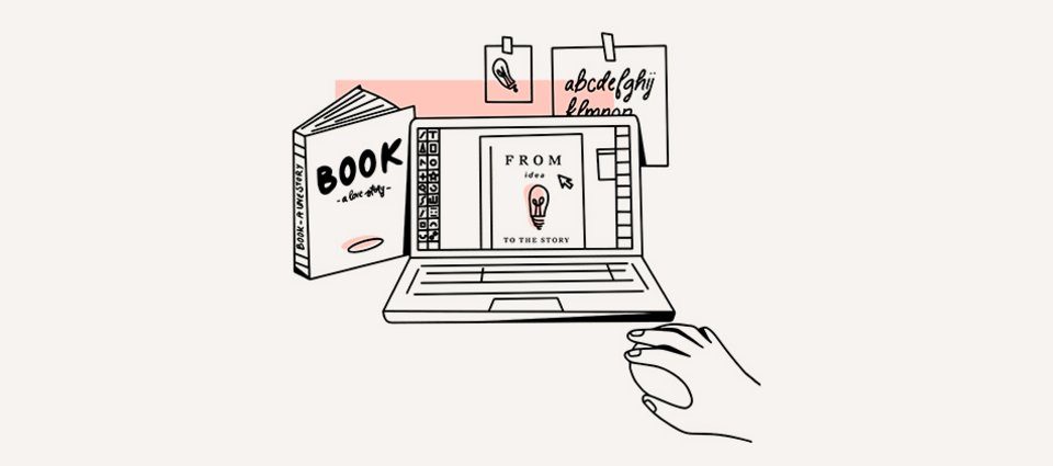 Illustration av ett bokomslag