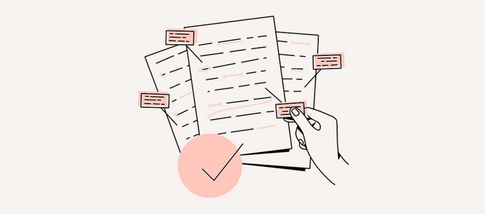 Illustration av en bokredigering